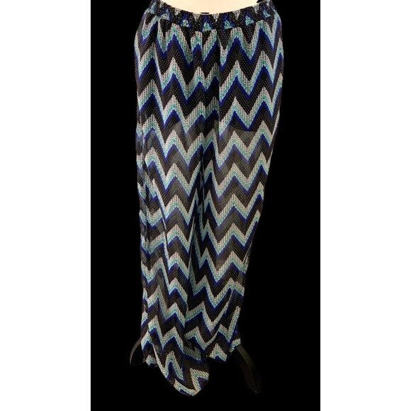 Heart Soul Womens Geometric Palazzo Pants Size L Lined Waistband - Picture 7 of 12